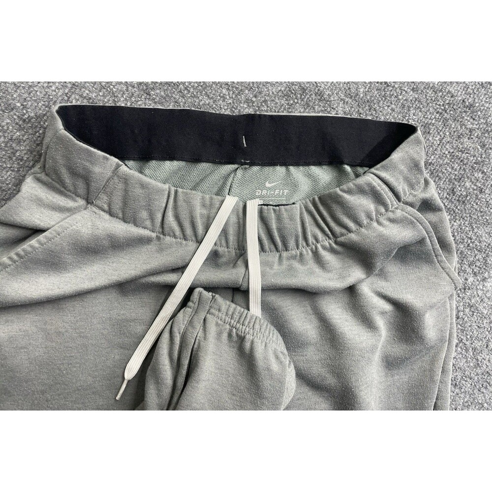 Nike Joggers Womens M Medium Gray Dri-Fit Workout Running Casual Ankle Zip